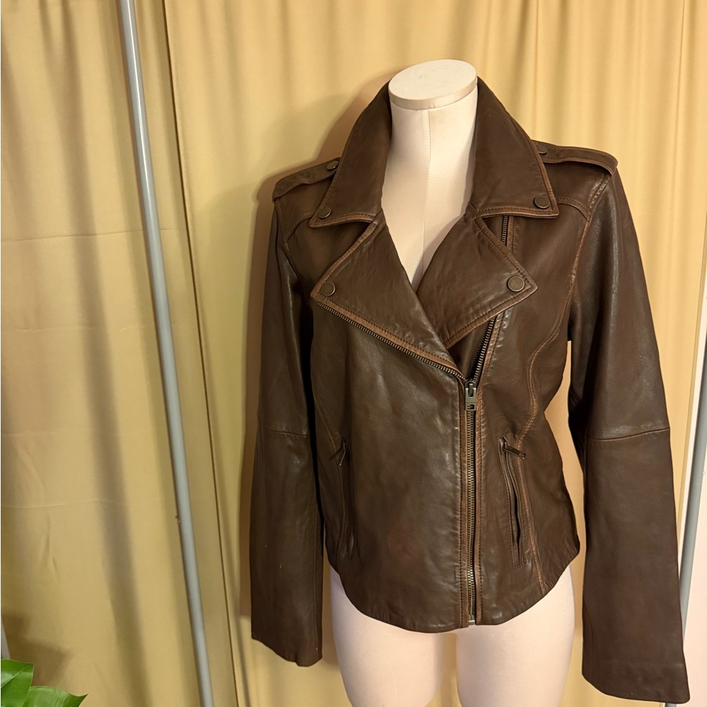 Lucky Brand Brown Leather Jacket